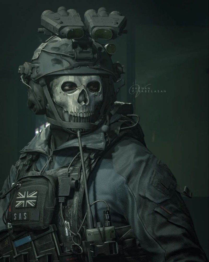 Simon Ghost Riley from mw2, SAS